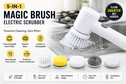 5-in-1 Magic Brush Electric Scrubber