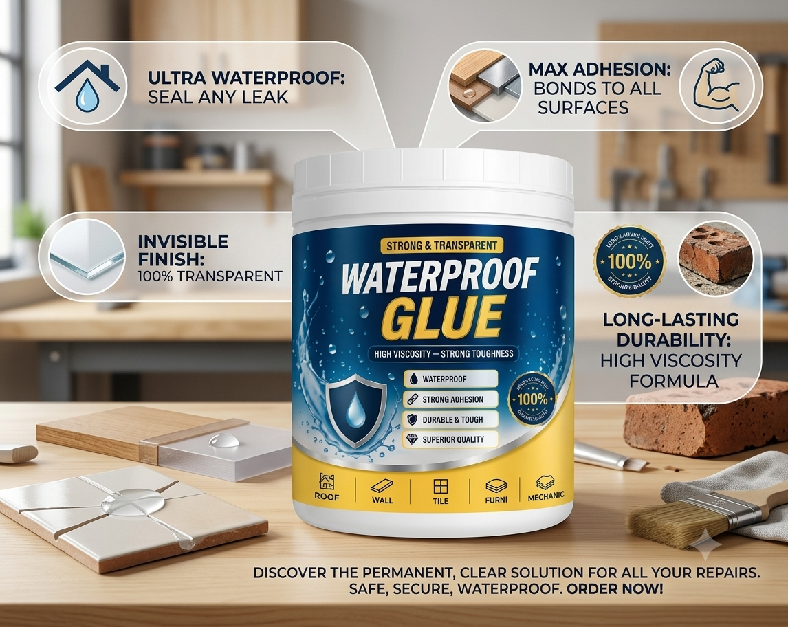 Transparent Waterproof Glue for Leakage Strong (Pack of 1)